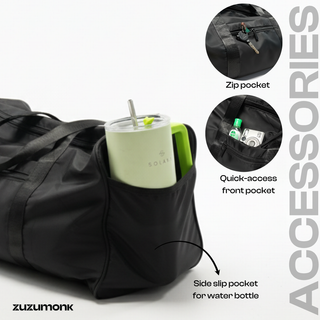The Zuzumonk Gym Bag v2.0 Jet Black