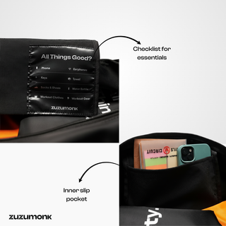 The Zuzumonk Gym Bag v2.0 Jet Black