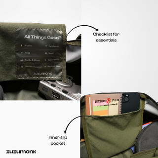 The Zuzumonk Gym Bag v2.0 Olive Green