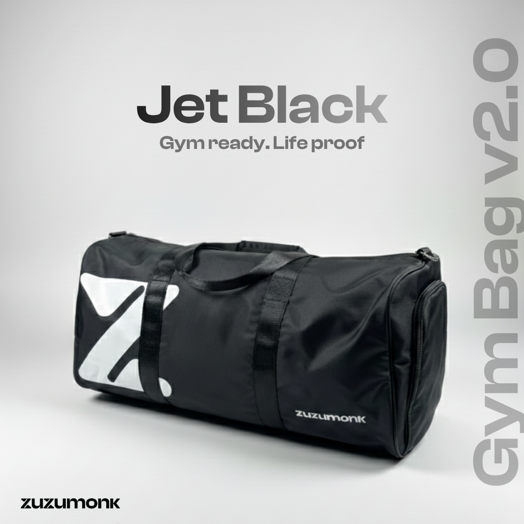 The Zuzumonk Gym Bag v2.0 Jet Black