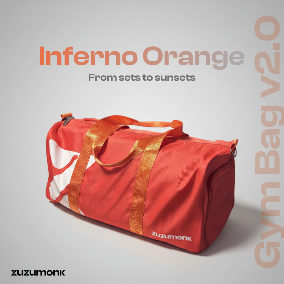 The Zuzumonk Gym Bag v2.0 Inferno Orange
