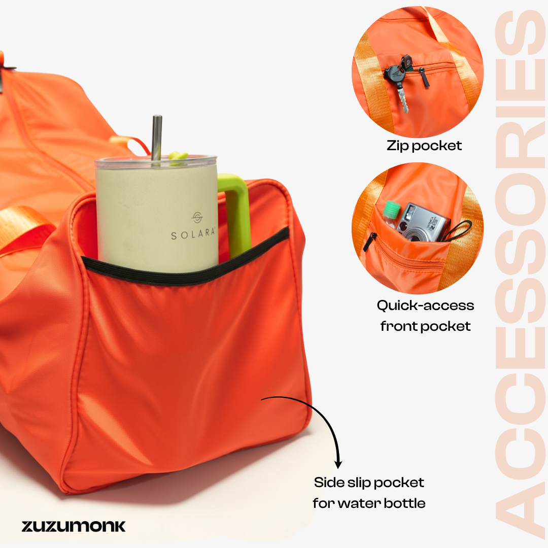 The Zuzumonk Gym Bag v2.0 Inferno Orange