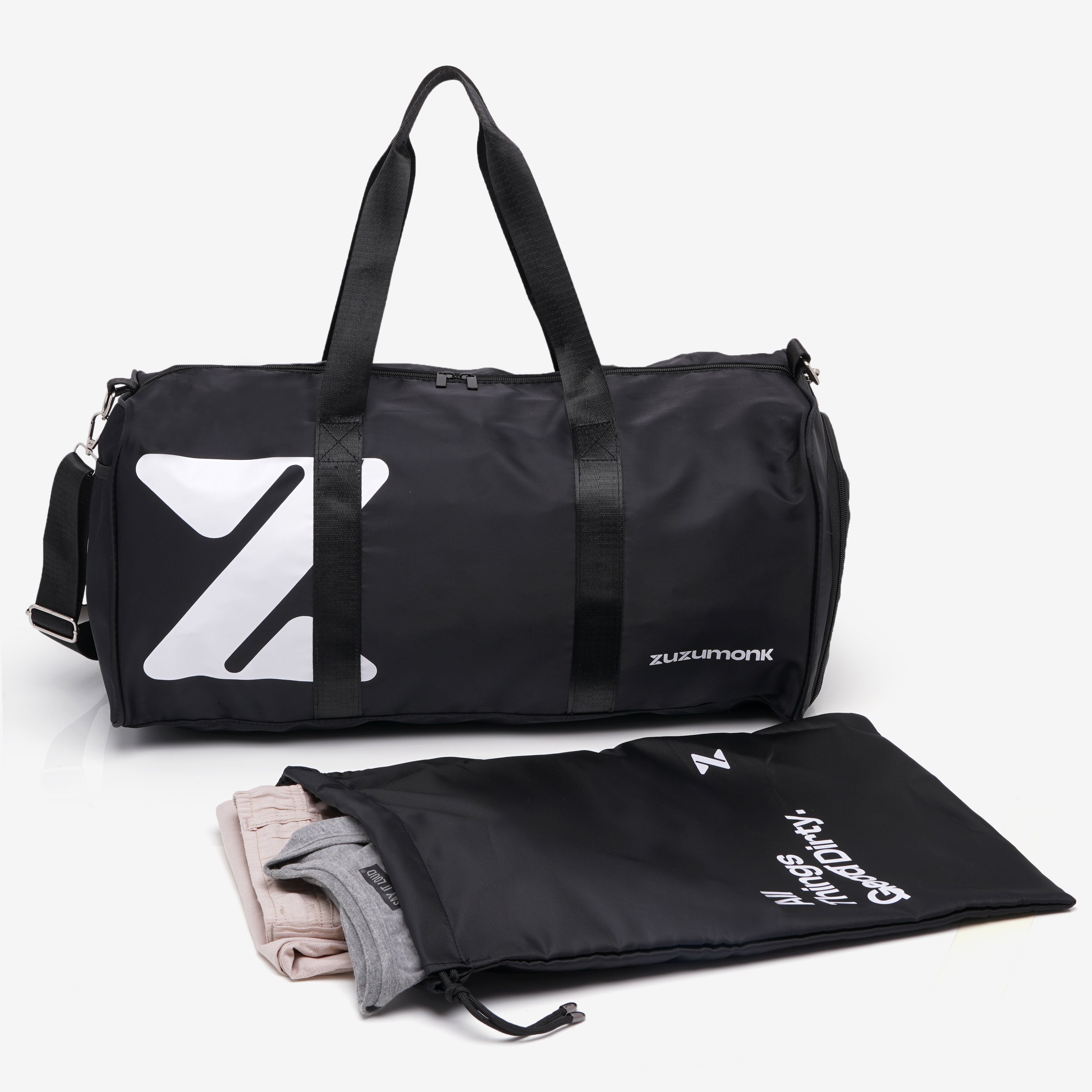 The Zuzumonk Gym Bag v2.0 Jet Black